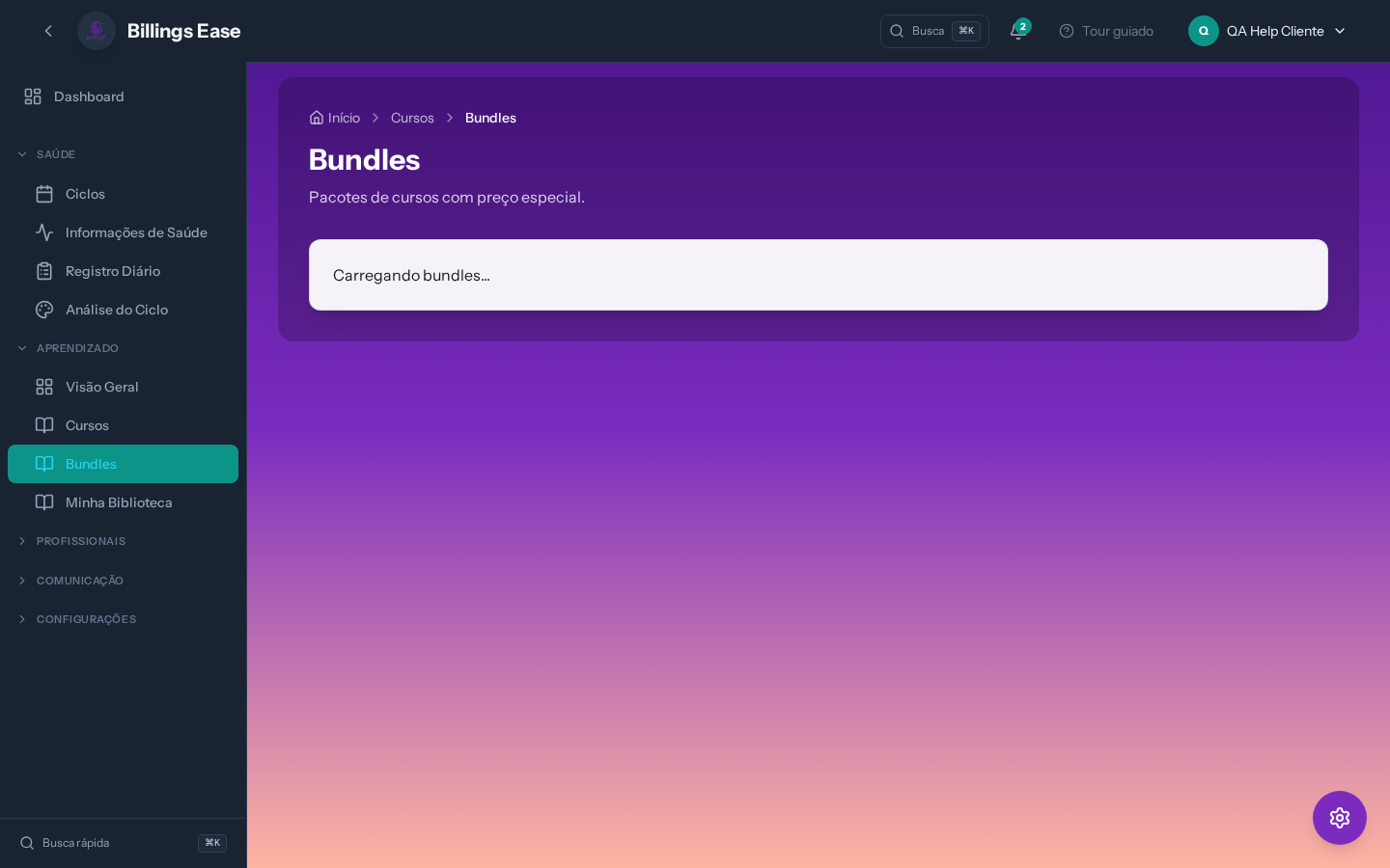 Visão geral da tela