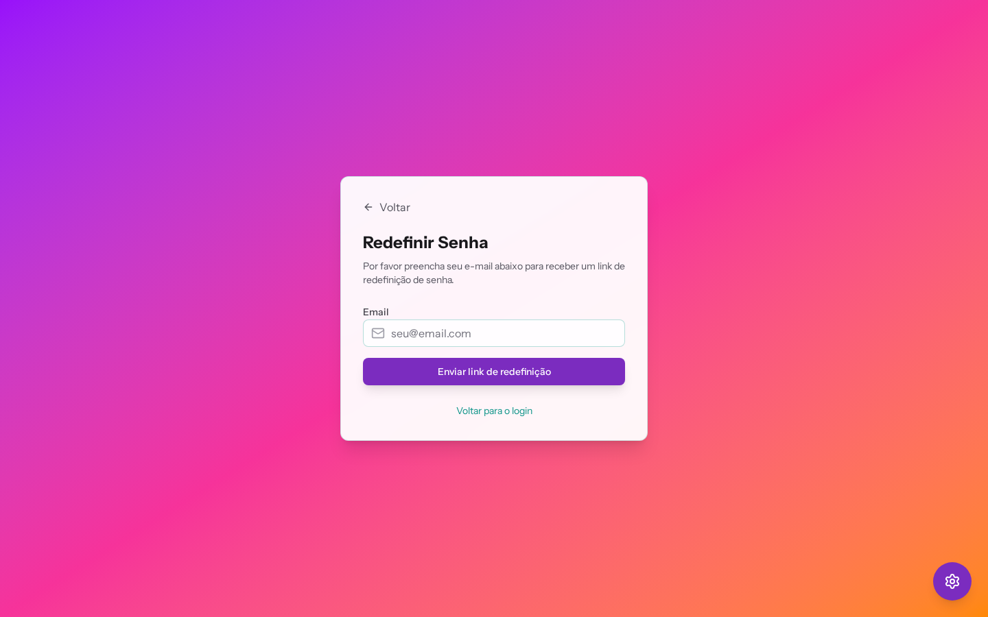 Visão geral da tela