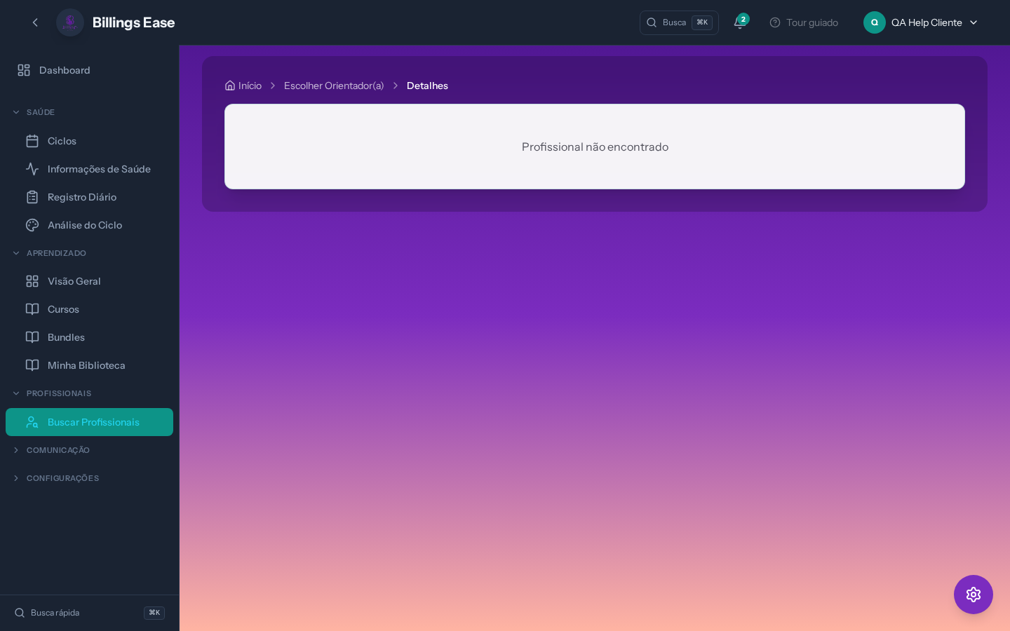 Visão geral da tela