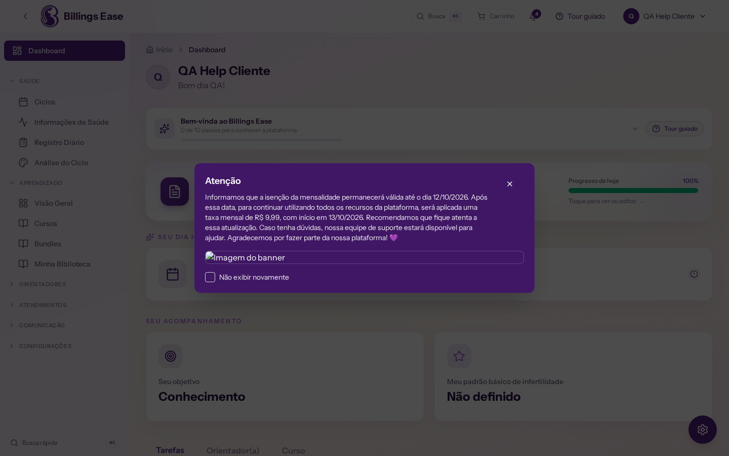 Passo 9 - dashboard após registro